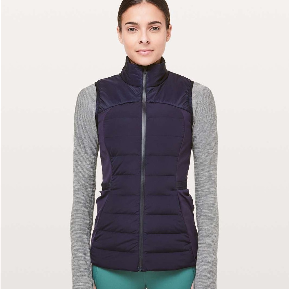 Lululemon Navy Down for it All Vest (2)